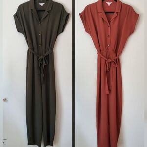 No Boundaries Women's Jumpsuit Lot Of Two in Dark Green and Terracotta M